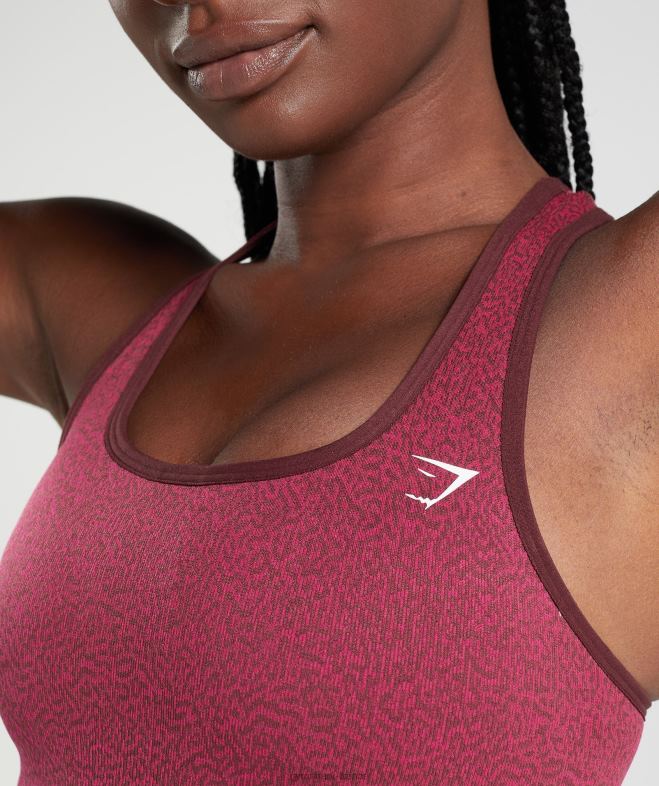 Gymshark adapter le réservoir de culture sans couture pour animaux récif | brun cerise femmes 6HF28474
